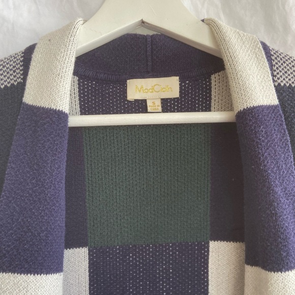 Anthropologie ModCloth simply snuggly plaid cardigan Forrest green Size Small - Picture 12 of 16